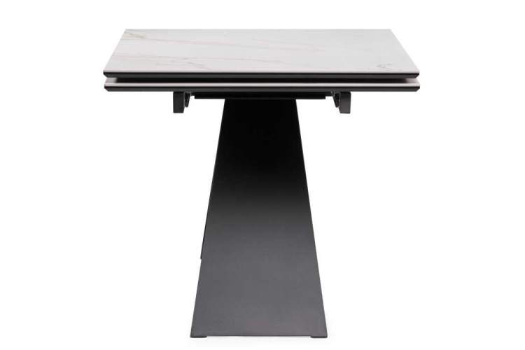 Керамический стол Ноттингем 160(220)х90х79 белый мрамор / черный-3