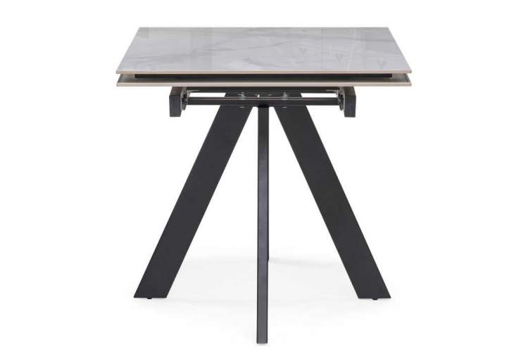 Керамический стол Невис 140(200)х80х76 creto statuario cara polished / черный-3