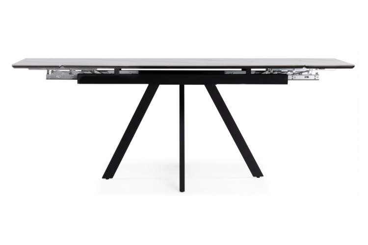 Керамический стол Вилли 140(200)х80 белый мрамор snow white / черный-2