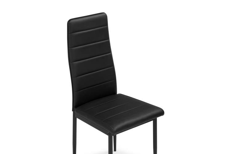 Стул на металлокаркасе DC2-001 искусственная кожа черный / черный-8