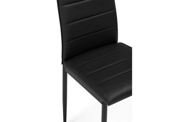 Стул на металлокаркасе DC2-001 искусственная кожа черный / черный-9