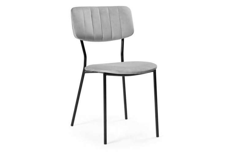 Стул на металлокаркасе Фиер серый / черный глянец