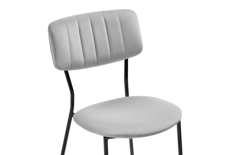 Стул на металлокаркасе Фиер серый / черный глянец-4