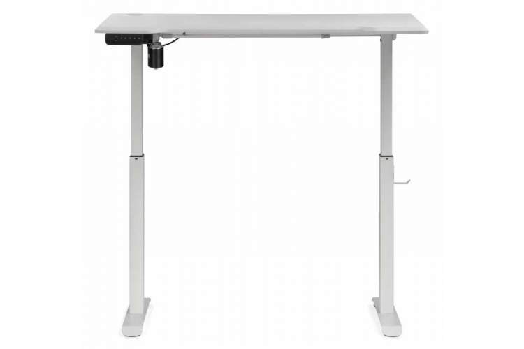 Компьютерный стол Маркос с механизмом подъема 120х75х75 белый / шагрень белая-3