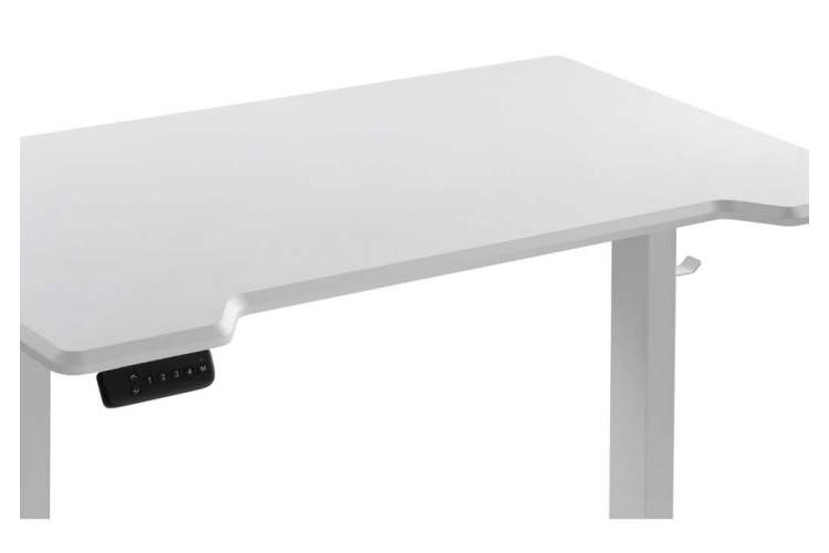 Компьютерный стол Маркос с механизмом подъема 120х75х75 белый / шагрень белая-5