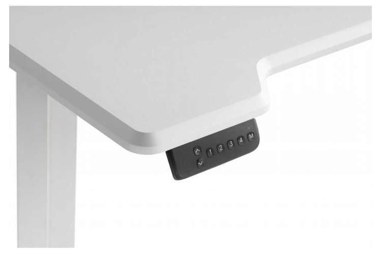 Компьютерный стол Маркос с механизмом подъема 120х75х75 белый / шагрень белая-6