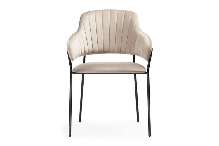 Стул на металлокаркасе Инклес дымчатый / черный глянец-1