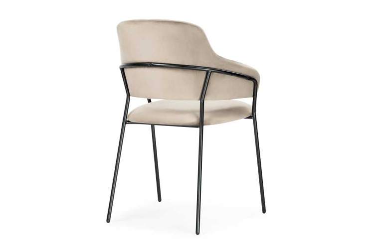 Стул на металлокаркасе Инклес дымчатый / черный глянец-3