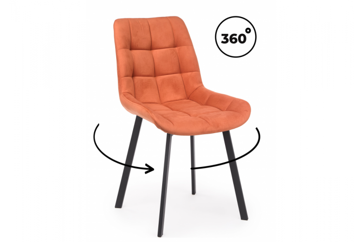 Стул на металлокаркасе Челси 360 П терракотовый (zd 432) / черный np