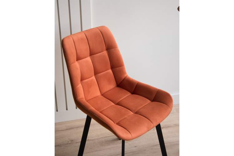 Стул на металлокаркасе Челси 360 П терракотовый (zd 432) / черный np-7