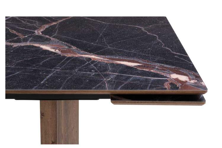 Стол стеклянный Монерон 200(260)х100х77 мейджик / орех кантри-4