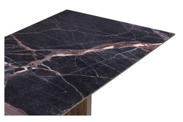 Стол стеклянный Монерон 200(260)х100х77 мейджик / орех кантри-6