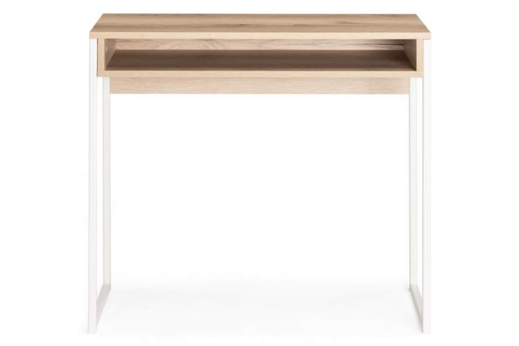 Компьютерный стол Лео Лофт дуб делано светлый / белый матовый-3