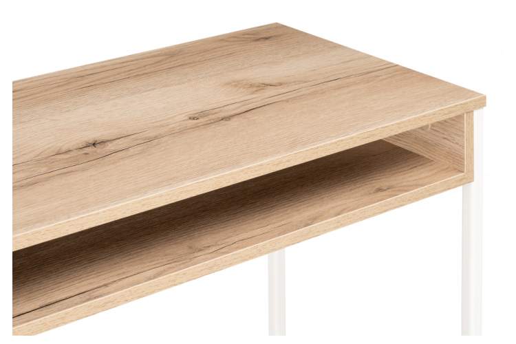 Компьютерный стол Лео Лофт дуб делано светлый / белый матовый-5