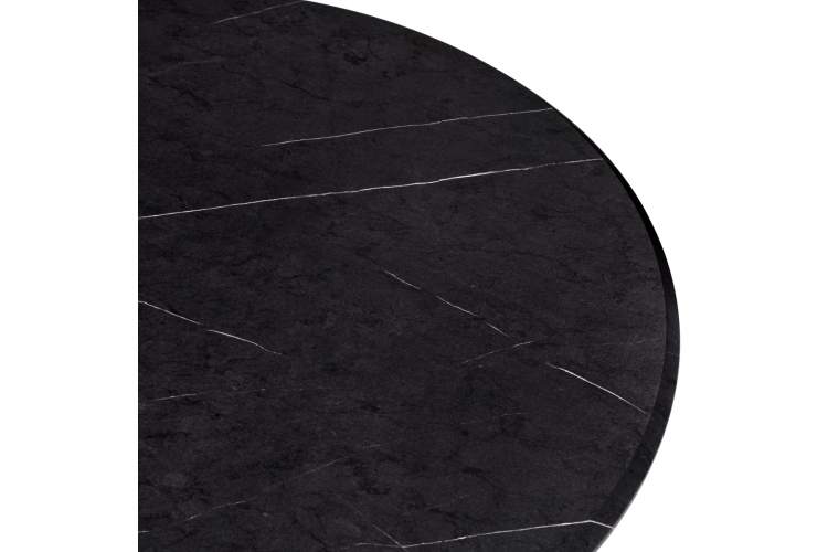 Стол деревянный Тулип 90х73 мрамор черный / черный-8