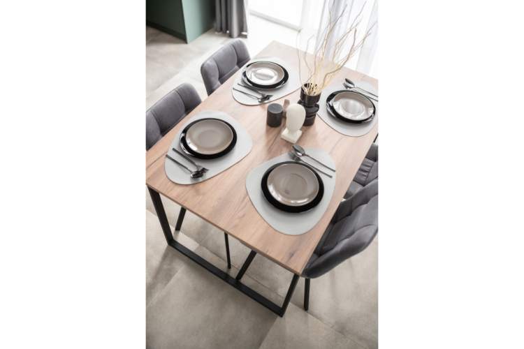 Стол деревянный Лиман 117 х 77 дуб крафт табачный / черный матовый-17