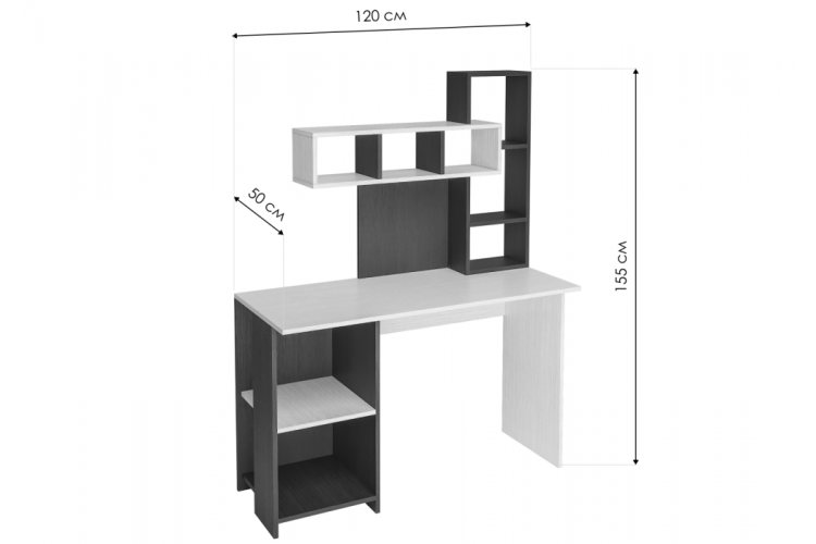 Компьютерный стол Эфес венге / дуб белфорд-3