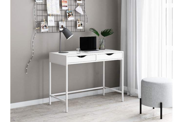 Компьютерный стол Дейл белый шелк-1