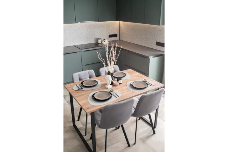 Стол деревянный Лиман 117 х 77 дуб крафт табачный / черный матовый-1