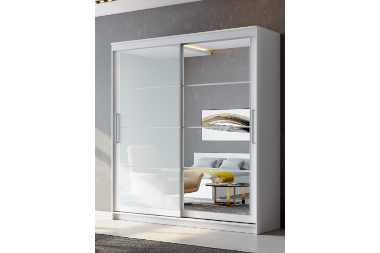 Шкаф Лайн 1.6 белый текстурный-2