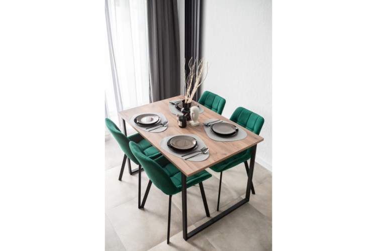 Стол деревянный Лиман 117 х 77 дуб крафт табачный / черный матовый-19