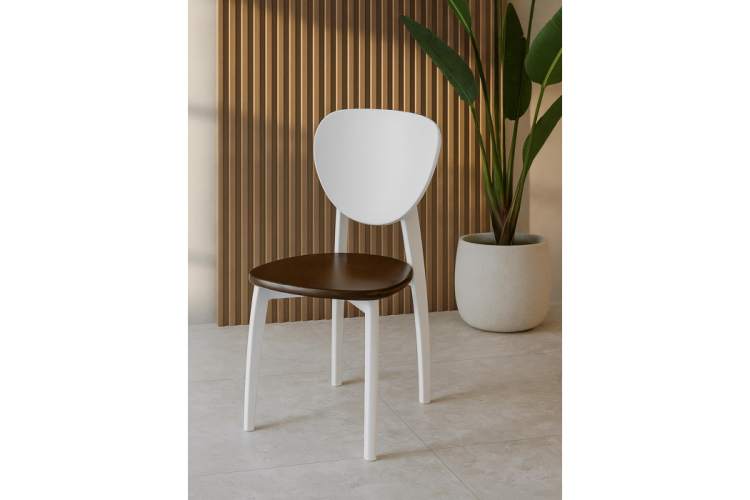 Стул деревянный Окава белый / миланский орех-3