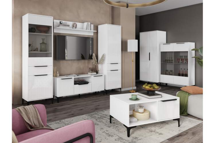 Шкаф Иадама белый / белый глянец-1