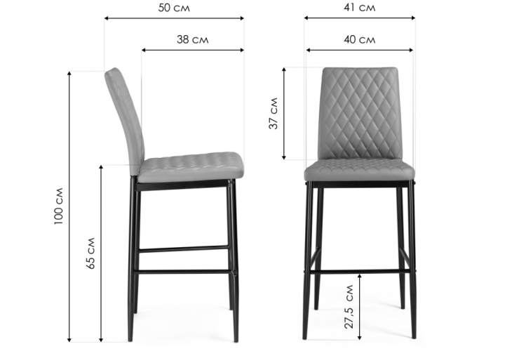 Барный стул Teon black / chrome-1