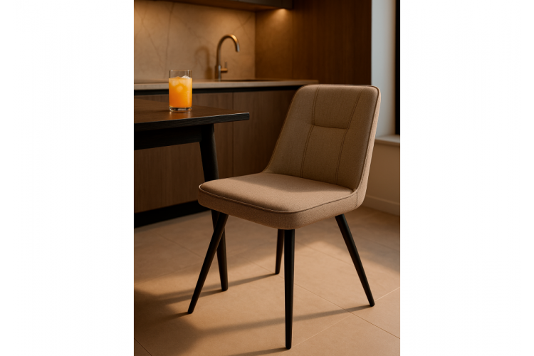 Стул на металлокаркасе Texas 3 поворотный светло-коричневый / черный-1