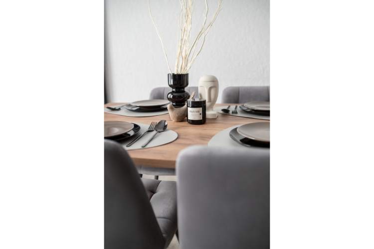 Стол деревянный Лиман 117 х 77 дуб крафт табачный / черный матовый-13