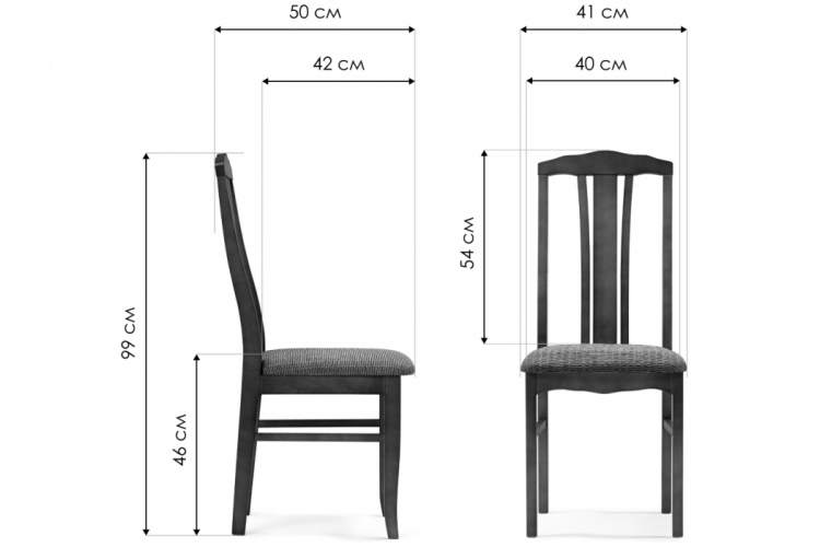 Стул деревянный Исаро орех / мерц белый-1