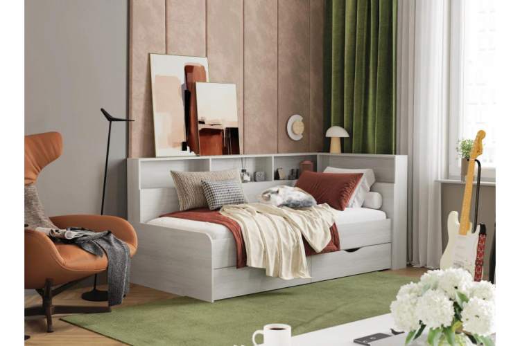 Кровать Амер 190х80 анкор светлый-1