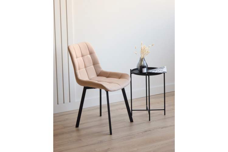 Стул на металлокаркасе Челси 360 П бежевый (zd 210) / черный np-2