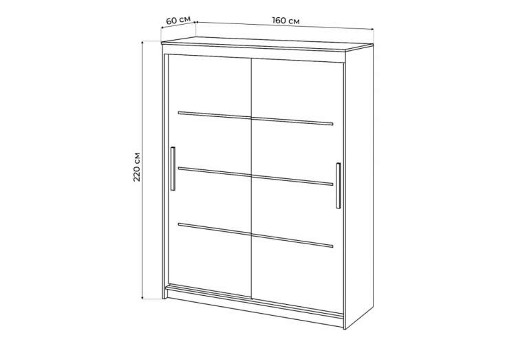 Шкаф Лайн 1.6 белый текстурный-3