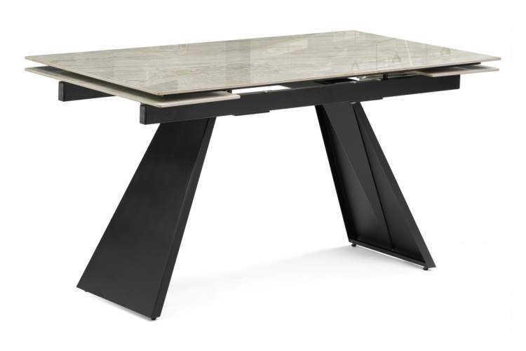 Керамический стол Хорсборо 140(200)х80х79 dyna fantasico grey / черный