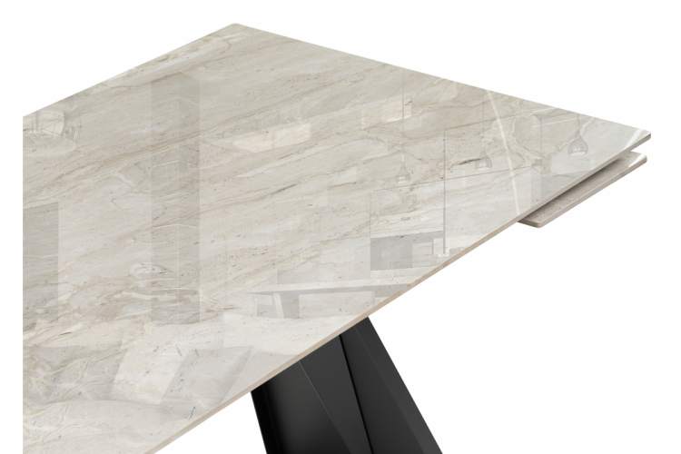 Керамический стол Хорсборо 140(200)х80х79 dyna fantasico grey / черный-6