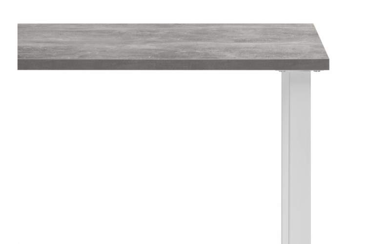 Стол деревянный Лиман 117 x 77 бетон светлый / белый матовый-8