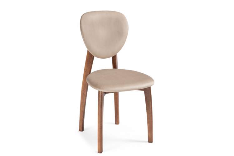 Стул деревянный Вакимо ткань tenerife beige / миланский орех