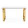 Керамический стол Селена 4 160х90х77 белый мрамор / золото