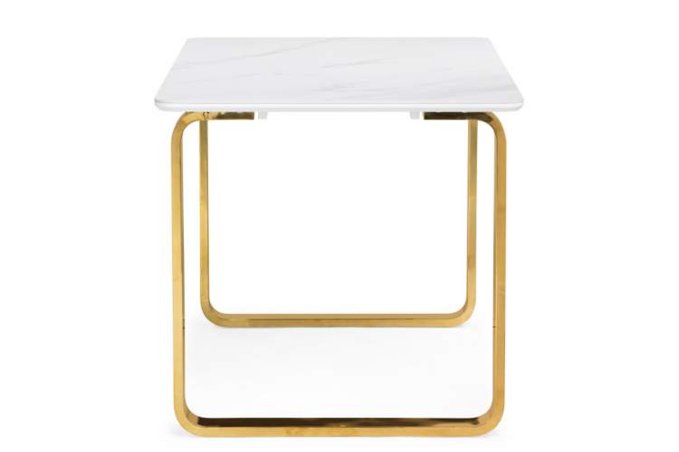 Керамический стол Селена 4 160х90х77 белый мрамор / золото-5