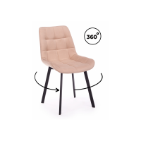 Стул на металлокаркасе Челси 360 П бежевый (zd 210) / черный np