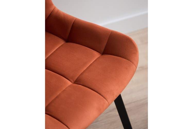 Стул на металлокаркасе Челси П терракотовый (zd 432) / черный-7