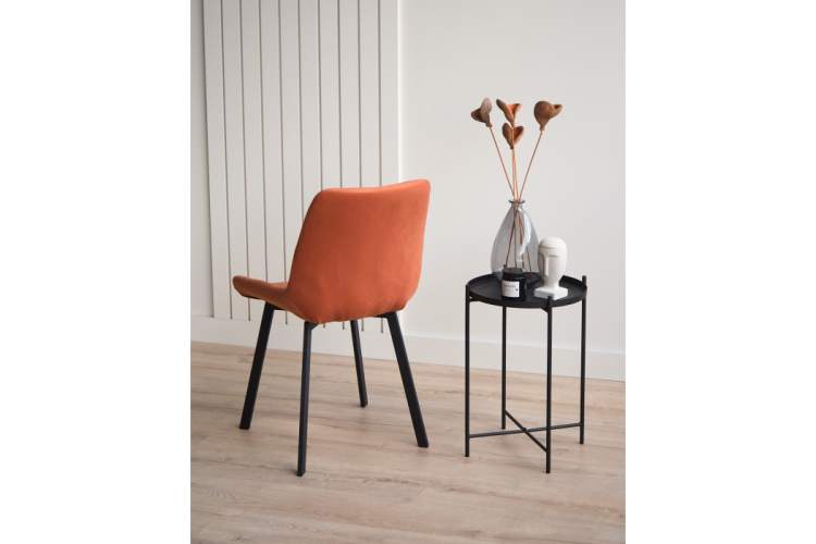 Стул на металлокаркасе Челси П терракотовый (zd 432) / черный-8
