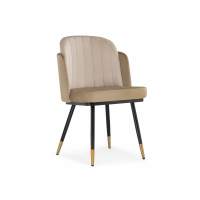 Стул на металлокаркасе Penelopa beige / light beige / black / gold Стул на металлокаркасе Penelopa beige / light beige / black / gold