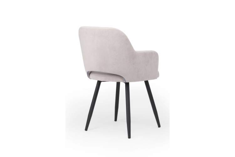 Стул на металлокаркасе Эолин светло-серый (glory 36) / черный-3