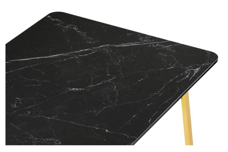 Керамический стол Селена 1 160х90 черный мрамор / золото-4