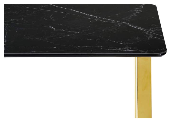 Керамический стол Селена 1 160х90 черный мрамор / золото-5