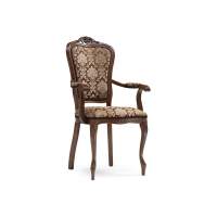 Стул деревянный Руджеро с мягкими подлокотниками орех / шоколад Стул деревянный Руджеро с мягкими подлокотниками орех / шоколад