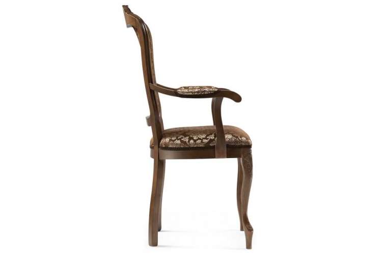 Стул деревянный Руджеро с мягкими подлокотниками орех / шоколад-2