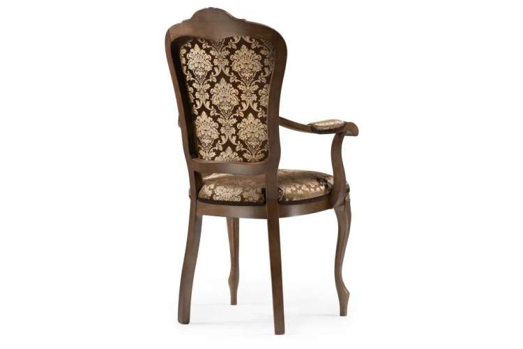 Стул деревянный Руджеро с мягкими подлокотниками орех / шоколад-3